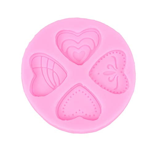 DIY Heart Silicone Mould Fondant Kitchen Cake Molds for Chocolate Baking Tools